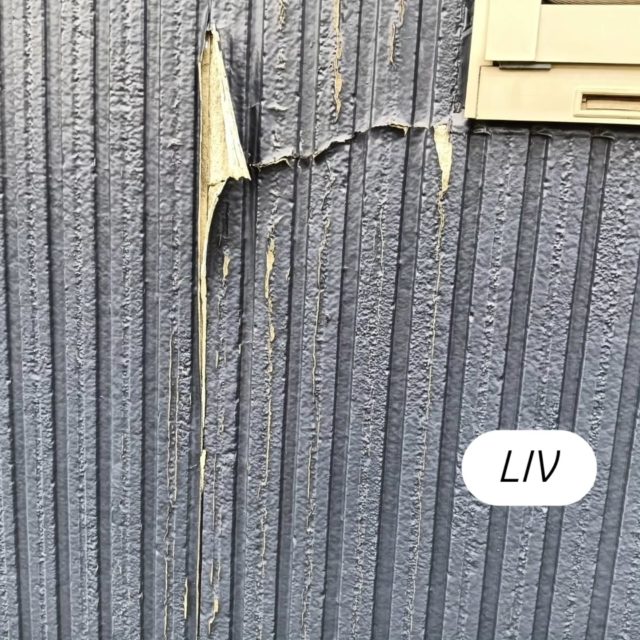 縦張りの窯業系サイディング。
一見すると「塗膜が剥がれているだけ」に見えますが、
実は中まで水を含んでしまっている状態です。

この現象が起きる原因のひとつが、
本来**約3cm空ける必要がある横胴縁（下地）**が
密着して施工されていること。

通気が取れず、
👉 内部に湿気と水分が溜まる
👉 サイディングが傷む
👉 表面の塗膜が剥がれる

こうした流れで劣化が進んでしまいます。

見えない部分こそ、正しく。

原因をしっかり直して、
長く安心できる施工を。

今日も気合入れていきます💪

#窯業サイディング
#縦張り窯業サイディング
#サイディング
#LIV建設と申します